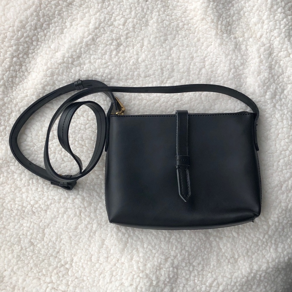 J. Crew black crossbody satchel NWT